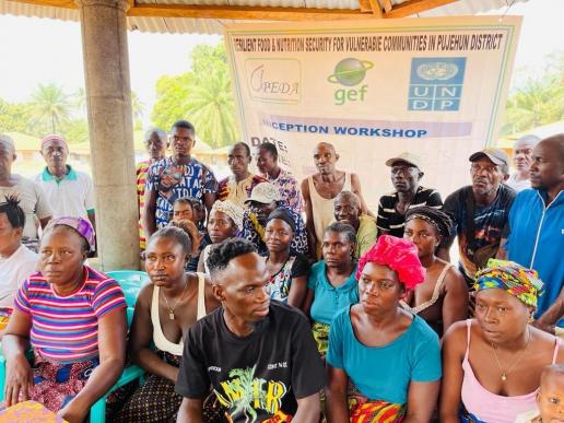 Inception meeting at Benga, Kpanga Chiefdom, Pujehun District