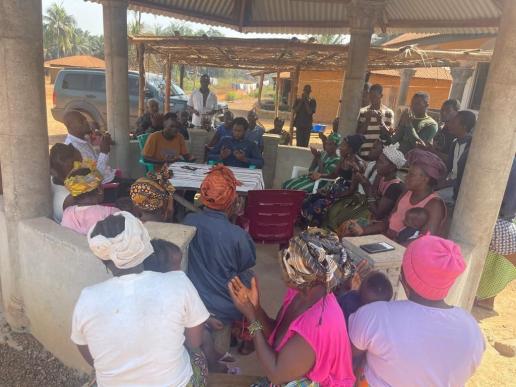 PEDA engages women (beneficiaries) at Yikarndor, Panga Chiefdom, Pujehun District